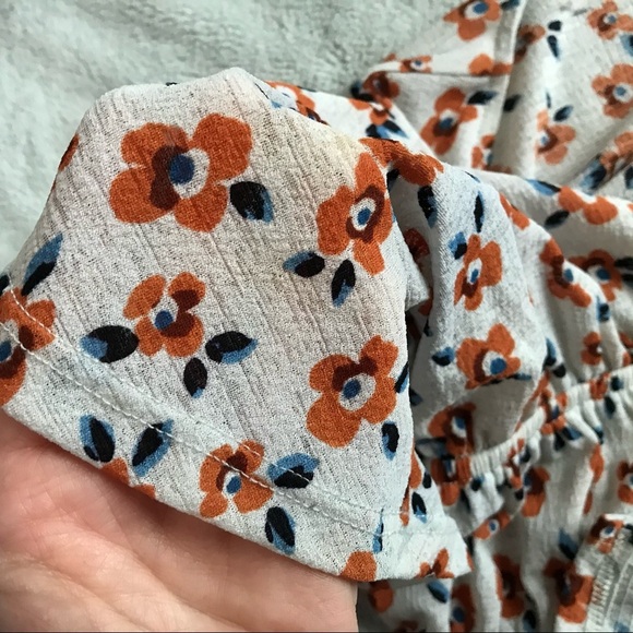 Modcloth Top It Off Floral Tie-Front Open Crop Flutter Layering Shirt Small Sz S - Picture 10 of 12
